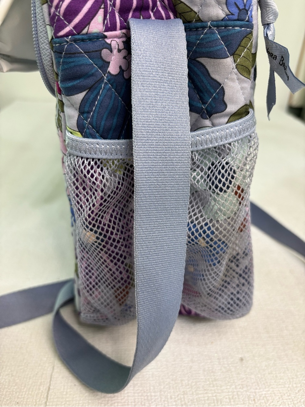Vera Bradley Quilted Bengal Lily Lunch Box in Lavender, Pink, Blue - Picture 7 of 7